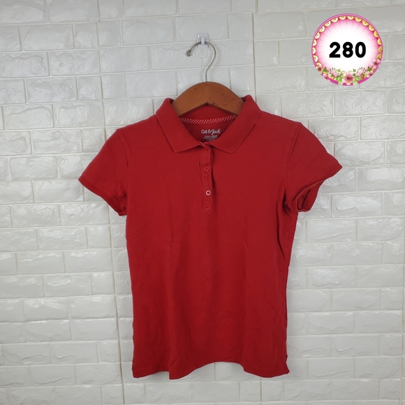 Cat & Jack Other - cat & jack girls large red polo shirt ( 5 for $20 )